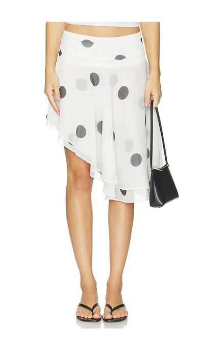 Lioness Legacy Midi Skirt In White