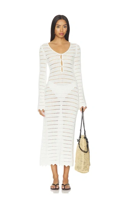 Lioness Leisure Midi Dress In White