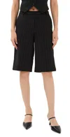 Lioness Leo Bermuda Shorts Onyx Pinstripe In Onyx Pinstripe