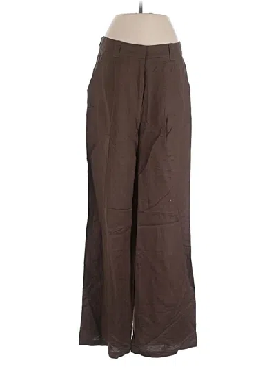 Pre-owned Lioness Linen Pants In Brown