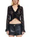 Lioness Long Nights Long Sleeve Top In Black
