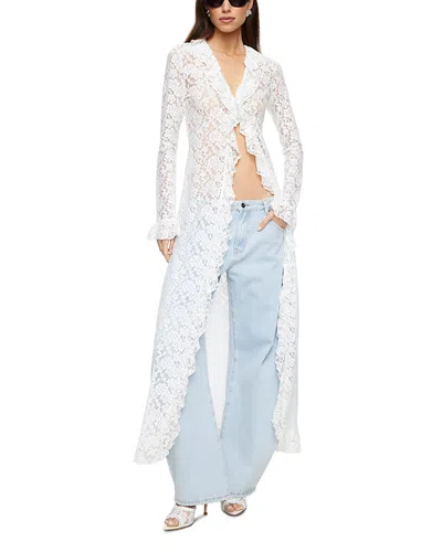 Lioness Long Nights Lace Maxi Dress In White