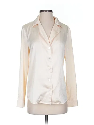Pre-owned Lioness Long Sleeve Blouse In White