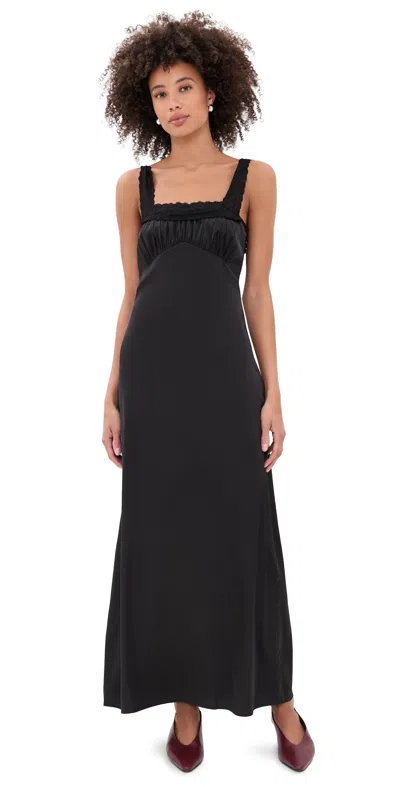 Lioness Love Letters Maxi Dress Noir In Blue