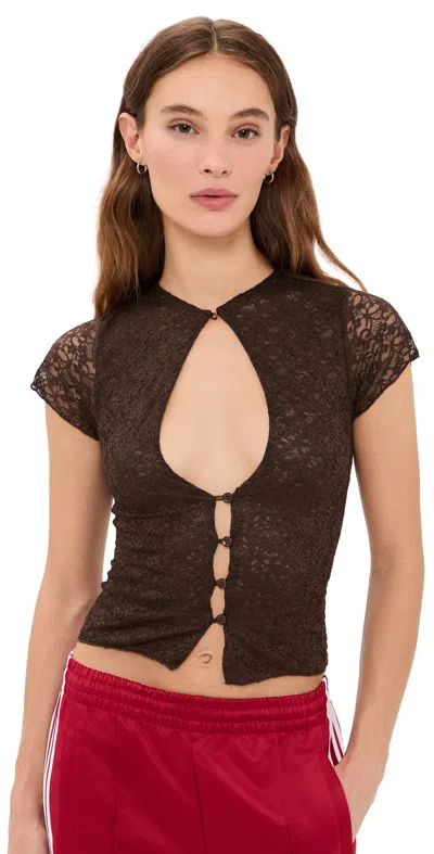 Lioness Love Letters Top Chocolate In Black