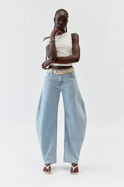 Lioness Low-rise Horseshoe Jean In Light Blue, Women