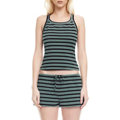 Lioness Lucky Stripe Cotton Tank In Black