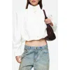 Lioness Luminous Faux Suede Jacket In White