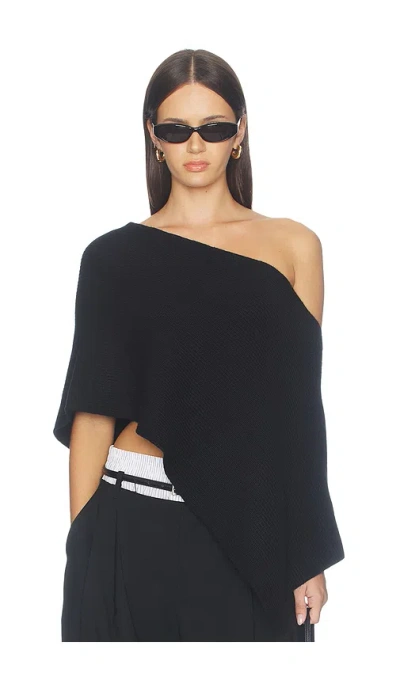 Lioness Luminous Poncho In Black