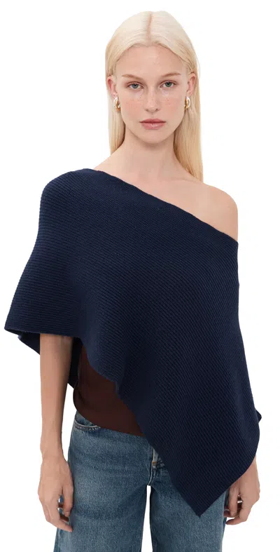 Lioness Luminous Poncho Navy In Blue
