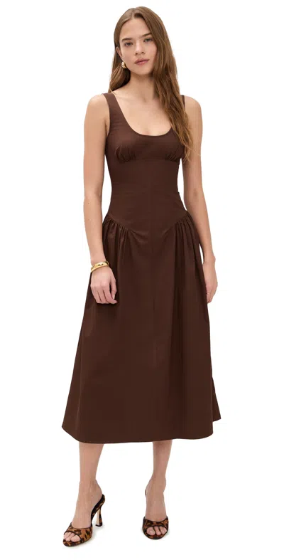 Lioness Luna Rosa Maxi Dress Chocolate In Brown