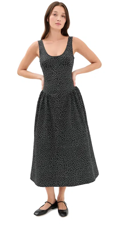 Lioness Luna Rosa Maxi Dress Noir Polka In Multi