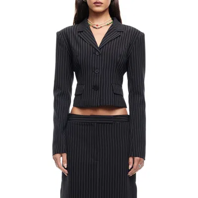 Lioness Lune Pinstripe Blazer In Onyx Pinstripe