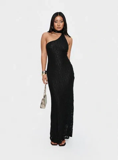 Lioness Lux Lace Maxi Dress Noir In Black