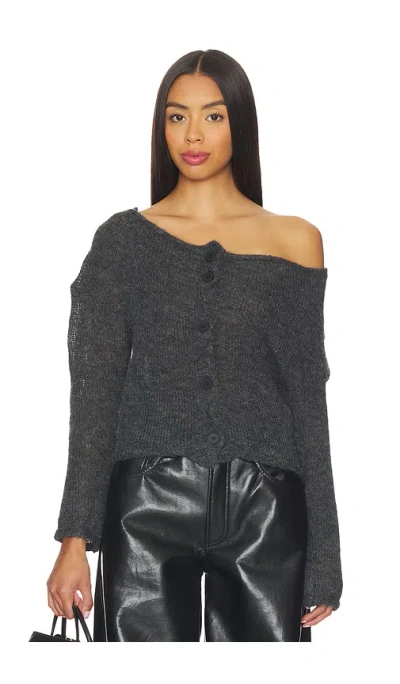 Lioness Margaux Knit Top In Gray