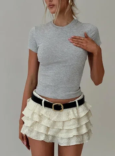 Lioness Match Point Mini Skort In Porcelain