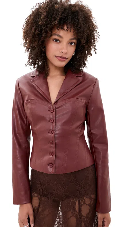 Lioness Merci Jacket Chestnut In Brown