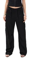 Lioness Miami Vice Linen Pants Onyx In Black