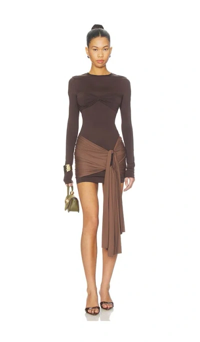 Lioness Midnight Mini Dress In Brown