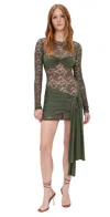 Lioness Midnight Mini Dress Cypress In Green