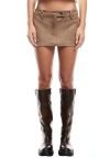 Lioness Mirage Faux Suede Miniskirt In Coffee