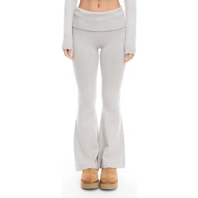 Lioness Muse Flare Leg Sweater Knit Pants In Cloud