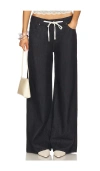 Lioness Slouched Tie Up Pants Onyx In Blue