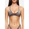 Lioness Muse Leopard Print Bikini Top In Multi