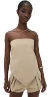 Lioness New York Strapless Bandana Top In Neutral