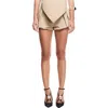 Lioness New York Bubble Hem Shorts In Brown