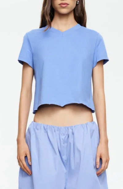 Lioness North Light Cotton Crop T-shirt In Purple