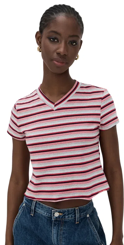 Lioness North Light Tee Crimson Stripe