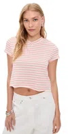 Lioness North Light Tee Pink Cream Stripe In Multi