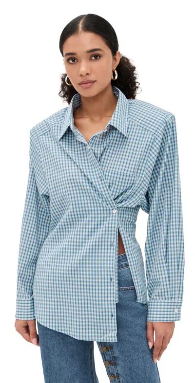 Lioness Notting Hill Shirt Baby Blue Check