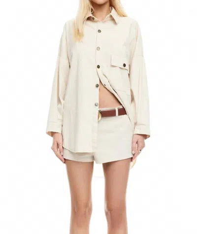 Lioness Nyc Boyfriend Shirt In Light Beige In Neutral