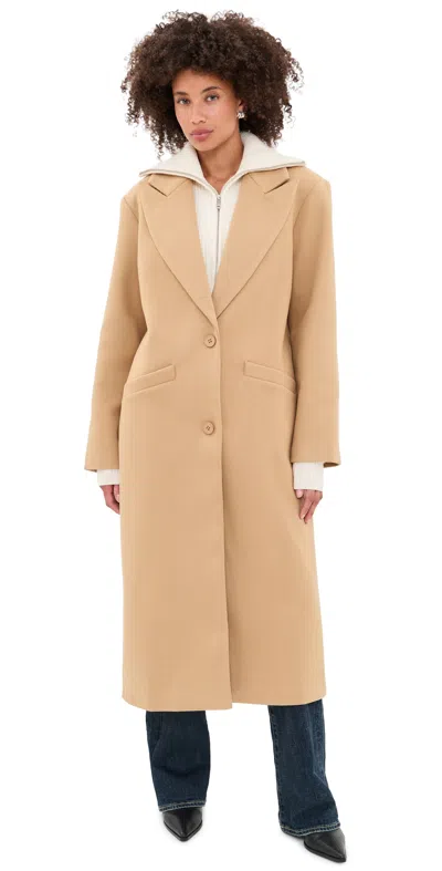 Lioness Olsen Coat Taupe In Brown