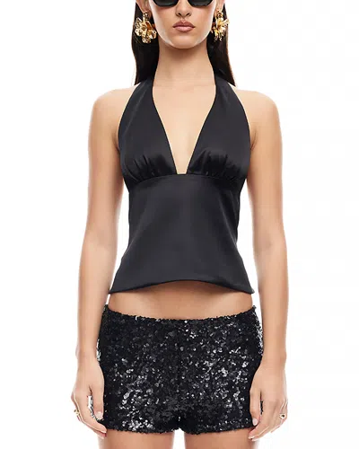 Lioness Opulence Halter Top In Onyx