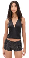 Lioness Opulence Halter Top In Onyx