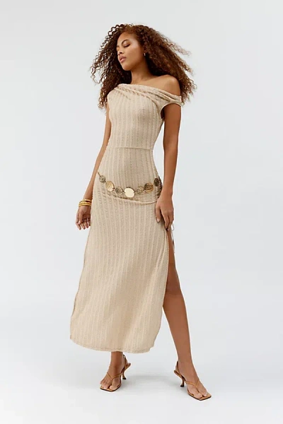 Lioness Original Sini Maxi Dress In Neutral, Women's At Urban Outfitters