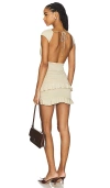 Lioness Oui Oui Mini Dress In Pale Khaki