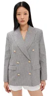Lioness Palermo Check Double Breasted Blazer In Vintage Check