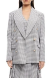Shop Lioness Palermo Check Double Breasted Blazer