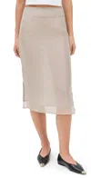 Lioness Paradise Midi Skirt Oyster In Neutral