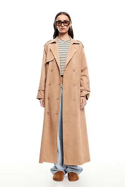 Lioness Penny Long Oversized Trench Coat Jacket In Coffee, Women's At Urban Outfitters In Brown