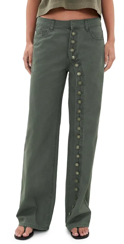 Lioness Penny Pants Moss In Green