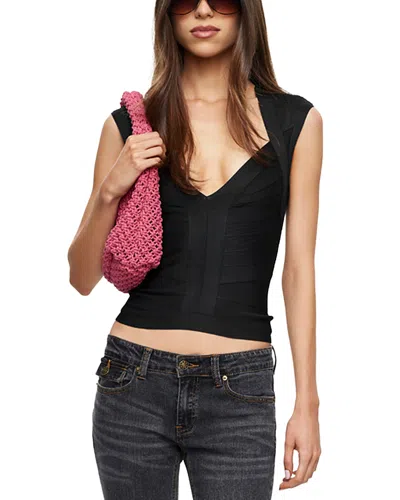 Lioness Princess Bandage Tank In Black