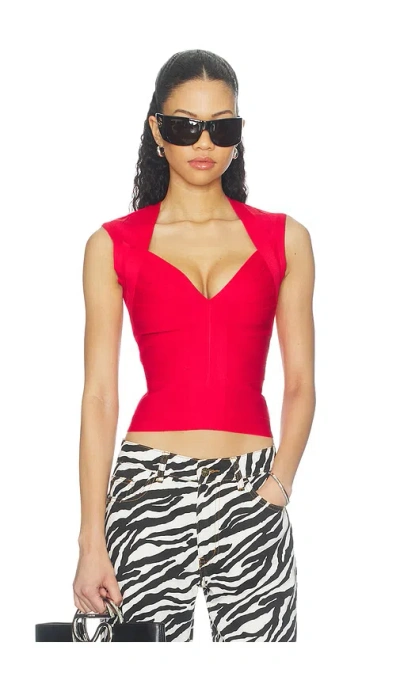 Lioness Princess Bandage Tank Rouge In Red