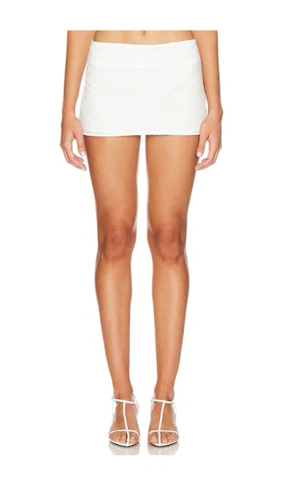 Lioness Prophecy Mini Skirt In White