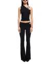 Lioness Rebel Asymmetric Shoulder Buckle Strap Detail Tank Top In Black
