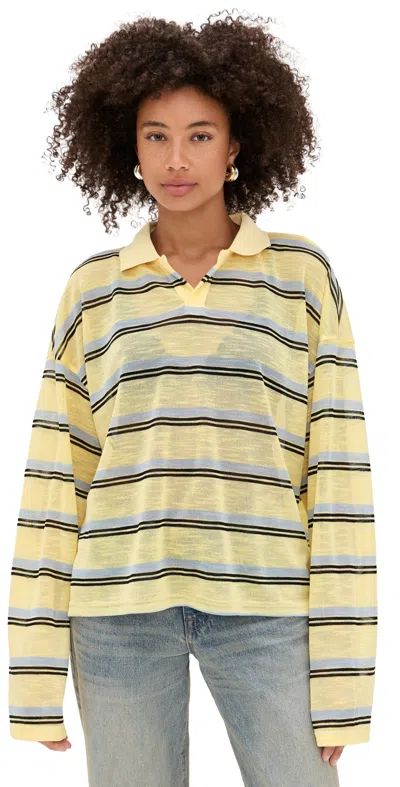 Lioness Rebels Jersey Top Honey Stripe In Animal Print